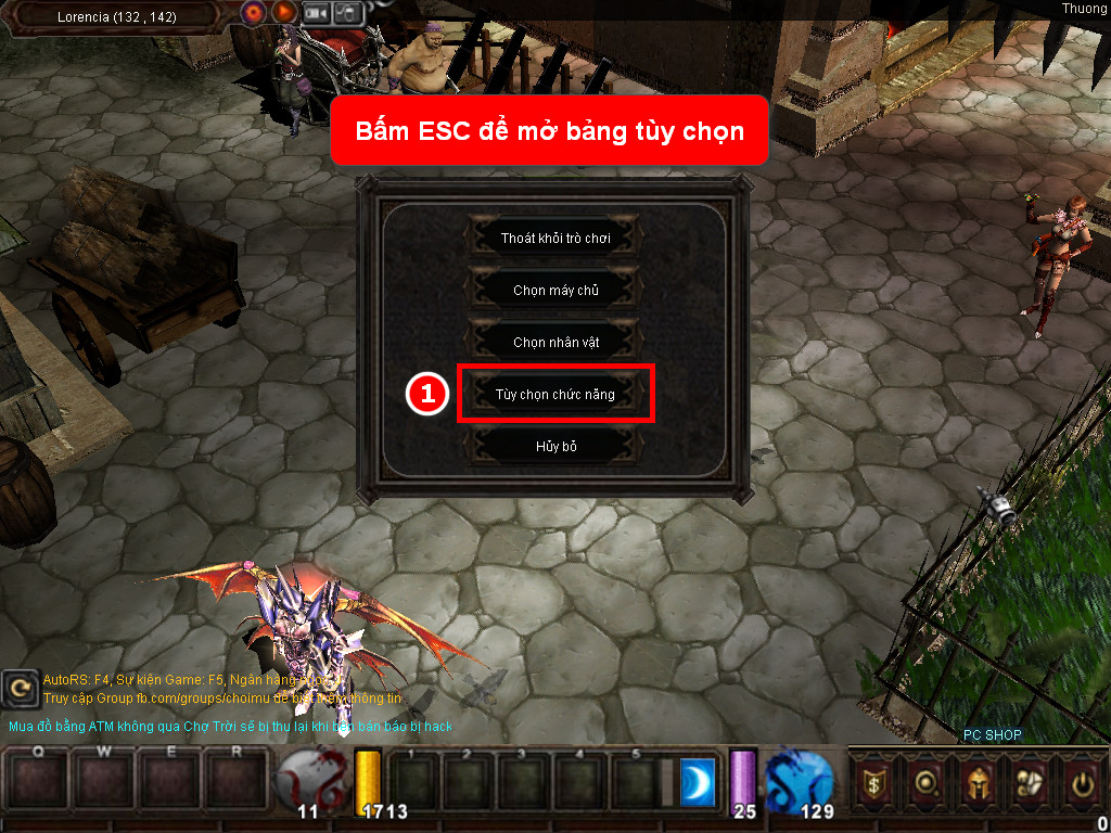 Chức năng chính của Game MU Phục Sinh Chức năng chính của Game MU Phục Sinh