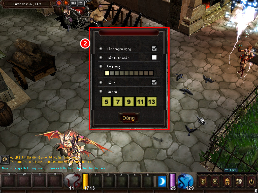 Chức năng chính của Game MU Phục Sinh Chức năng chính của Game MU Phục Sinh